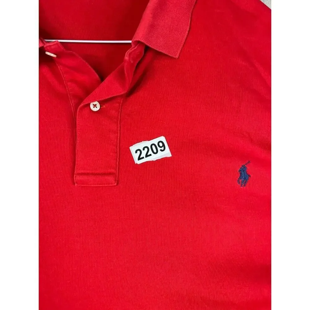Polo Ralph Lauren Mens Polo Shirt 4XB Red‎ Golf Performance Short Sleeve